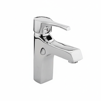 Robinet de lavabo moderne en laiton sans plomb, monocommande, entre-axes 4 pouces, à poser sur comptoir, avec débit contrôlé, anti-rayures, poli, chaud/froid