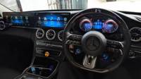 Lecteur multimédia automobile Android 14 double écran 25,6 pouces avec CarPlay et Android Auto intégrés pour Mercedes-Benz GLC Classe C W205 2015-2021 RHD