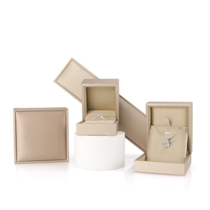 RINNTIN JB14 PU Leather Ring Necklace Bangle Bracelet Trang Sức Set Bao Bì Hộp Joyas Trường Hợp Lưu Trữ Trang Sức Hiển Thị - Product Image 5