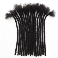 Grand Stock 0.6cm 4-28 Pouces Locs Afro Kinky Réguliers Cheveux Humains Remy Dreadlocks Extensions Permanentes Faites à la Main pour Personnes Noires