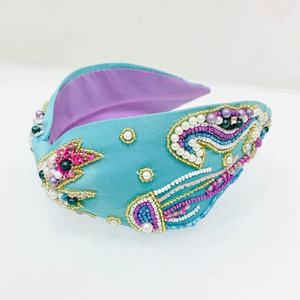 Trendy Beaded <b>Headband</b> Handmade <b>For</b> <b>Women</b> Girls Fashion Hair Accessories Lightweight Colorful Elegant Comfortable Stylish - Product Image 5