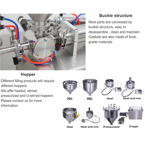 HZPK Semi Auto Filling Machine Honey Chocolate Peanut Soap Specialized Water Sauce High Viscous Paste Filling Machine - Product Image 5