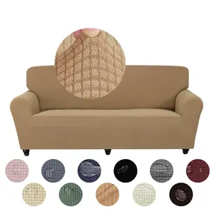Housse de Protection extensible pour canapé et fauteuil, 2 places, motif Jacquard, résistant à l'eau, pour salon