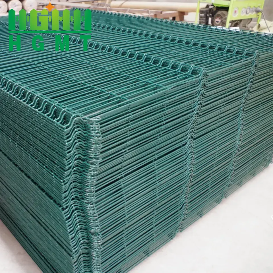 3D langlebige grüne stahlzaunplatten wartungsarme metallgitter für sicherheitshäuser hof und parks wasserdichter drahtzaun
