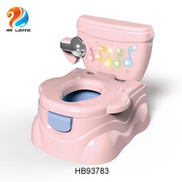 Mini toilette portable en plastique avec motif mignon pour bébé, siège de toilette avec échelle et aide à l'apprentissage de la propreté