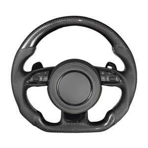 Volante de cuero duradero de fibra de carbono Real para <span class=keywords><strong>Audi</strong></span> A3 A4L A5 A6L A7 <span class=keywords><strong>A8</strong></span> Q5 Q7 Q8 TT R8, volante de coche Universal de lujo - Product Image 4
