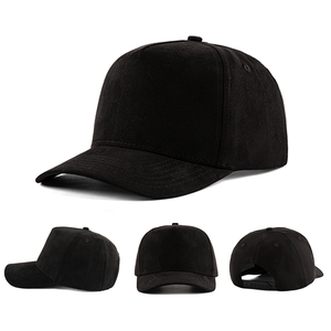 Trống Khuyến Mại Mũ Tùy Chỉnh 5 Bảng Điều Chỉnh Màu Đen Thể Thao Mũ Gorras Người Đàn Ông Mũ Bóng Chày Da Lộn Mũ Bóng Chày - Product Image 3