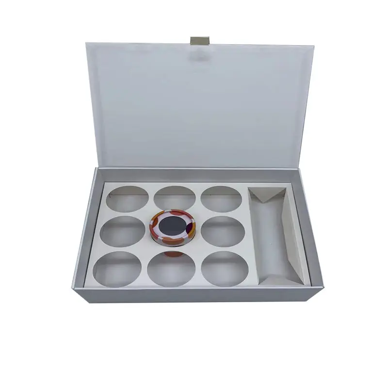 Boîte d'emballage pour presse sur ongles avec support en mousse, insérer le vernis à ongles, huile, boîte rigide, boîte cadeau magnétique avec logo imprimé personnalisé