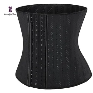 Kualitas Mesh Breathable Lateks Bahan Baja Bertulang Underbust Pinggang Pelatihan Korset untuk Wanita