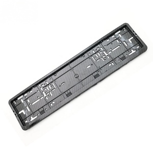 Cadre de plaque d'immatriculation en plastique PP standard européen avec motif en fibre de carbone personnalisé, support de plaque d'immatriculation pour voiture - Product Image 2