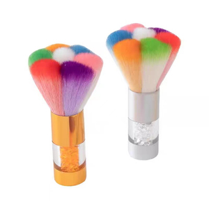 Pinceau à poussière pour manucure diamantée colorée, en fibres synthétiques, brosse de nettoyage en plastique pour maquillage, marque privée - Product Image 2