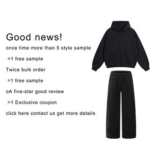 Conjunto Deportivo CHIDAOREN Streetwear 100% Algodón, Sudadera con Capucha Doble Gruesa, Pantalones Deportivos con Estampado Reflectante para Hombre - Product Image 6