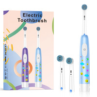 Nuevo Cepillo de Dientes Eléctrico para Niños con Forma de Dibujos Animados, Limpiador Bucal, Blanqueador Dental, Giratorio, para el Hogar y Viajes