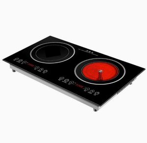 厂家直供大功率厨房双灶电磁炉家用2200W双平触摸商用电炉黑色 - Product Image 3