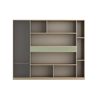 Meja Kantor Eksekutif Modern Mewah PVC/MDF Ergonomis yang Dapat Diubah dengan Penyimpanan, Furnitur Komersial