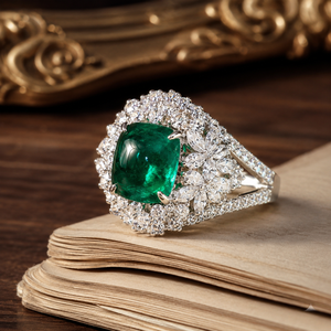 Anello dal Design Vintage Verde Smeraldo, Stile Classico per Donne - Product Image 3