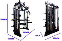 Cage de fitness pliable en acier de haute qualité, réglable et durable, pour usage commercial, avec machine Smith intégrée