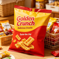 Sacs d'emballage pour snacks soufflés en aluminium de qualité alimentaire, finition mate, pochettes thermoscellées au dos, sacs personnalisés pour chips de pommes de terre
