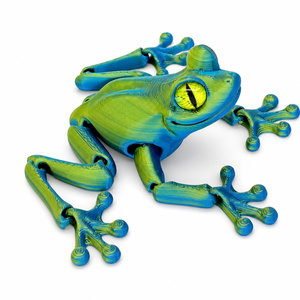Jouet grenouille articulé en plastique imprimé en 3D, modèle animal entièrement articulé, cadeau d'anniversaire pour enfants de 7 à 12 ans et plus, figurine de bureau - Product Image 5