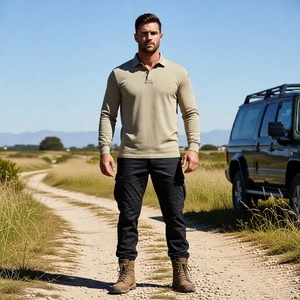 Custom Long Sleeve <b>Polo</b> <b>Shirt</b> Silk Spandex Blend <b>with</b> Fashion Print <b>Pocket</b> Design Sport Fashion Wear for Wholesale - Product Image 2