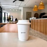 Gobelet en papier kraft blanc avec revêtement PE, design simple, jetable, recyclable, à double paroi, isolé thermiquement, pour café latte