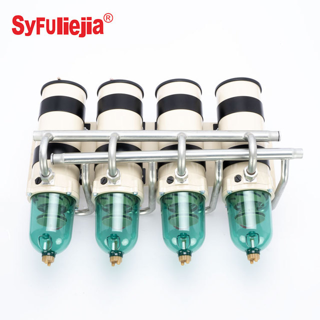 Quadruple 1000fg Fuel Water Separator 1000fg Four Diesel Turbine Fuel Water Separator Assembly for Parker Large Commercial Boats
