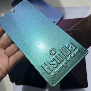 Scintillante rivestimento in polvere di poliestere metallizzato in colore verde e <span class=keywords><strong>oro</strong></span> finitura lucida - Product Image 6