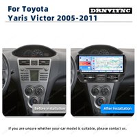 Autoradio Android 14 UIS7865 8 cœurs 12,3 pouces, écran tactile, lecteur vidéo stéréo, Carplay, autoradio pour Toyota Yaris Victor 2005-2011