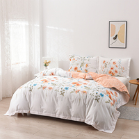 Housse de couette 3D imprimée de motifs floraux Ensemble de literie de haute qualité Lit de luxe