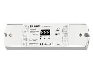 Controlador de Intensidad WiFi SPI con Sensor PIR Dual y Botón de Encendido Dual ES-D(WT) 5-24V para Tira de LED RGB Blanca, Controlador de <span class=keywords><strong>Luz</strong></span> de <span class=keywords><strong>Escalera</strong></span> - Product Image 2