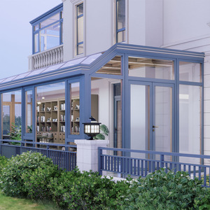 Terrazas Acristaladas y Invernaderos, Gazebo Exterior Impermeable, Invernadero de Aluminio para las 4 Estaciones, Terraza Acristalada para Solárium - Product Image 2