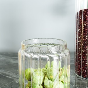 500ml 800ml 1000ml Vòng nhà bếp lọ thủy tinh thiết lập với Keo Gỗ có nắp đậy <span class=keywords><strong>container</strong></span> nhỏ với nắp đậy bằng gỗ cho mật ong gia vị và thực phẩm - Product Image 3