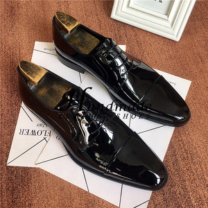 Chaussures Oxford de ville haut de gamme faites à la main pour hommes, en cuir véritable, à bout pointu, imperméables, avec motif brocart sculpté - Product Image 6