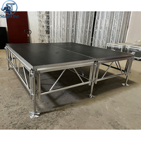 Plateforme de Scène Audiovisuelle en Aluminium pour Mariages, Effet Illusion Magique, Pré-assemblée avec Escalier