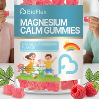 Gummies Antioxydants au Magnésium pour Enfants Saveur Framboise 35 mg par Portion 60 Gummies Sans Gluten Sans OGM Végétaliens