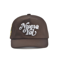 Casquette de baseball pour homme personnalisée à 5 panneaux avec patch brodé, casquette de baseball non structurée à 5 panneaux avec logo personnalisé