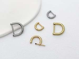 Anneaux en D à visser X Mm Mm Mm Or clair Argent Accessoires de sac à main Quincaillerie pour sacs - Product Image 1