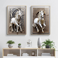 Peinture sur toile directe d'usine, art mural, effet 3D, impression de cheval, affiche, décoration intérieure personnalisée, peinture murale
