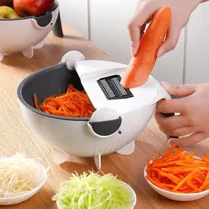 Cortador manual multifuncional 9 em 1 para frutas e legumes, ferramenta cortadora manual