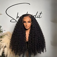 Perruques en cheveux humains bouclés 5x5 HD Lace, cheveux vietnamiens, prêtes à porter, sans colle, en cheveux vierges naturels, noir naturel