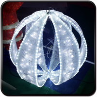 Lumières LED sphériques en cristal pour l'aménagement paysager de Noël en extérieur, design personnalisé, étanches IP65, couleurs RGB, télécommande, 50000 heures