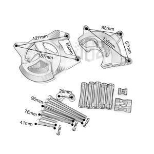Protector de motor de aluminio CNC para motocicleta, cubierta lateral izquierda y derecha, protectores contra choques para <span class=keywords><strong>HONDA</strong></span> <span class=keywords><strong>CB300R</strong></span>, accesorios - Product Image 6