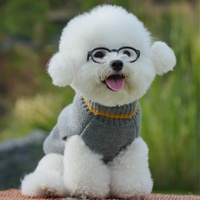 Pull en tricot pour chien, en polyester solide, mignon, décontracté, classique, en gros d'usine