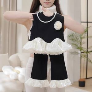 2025ชุดฤดูร้อนของเด็กผู้หญิงชุดเสื้อผ้าสองชิ้นสไตล์แฟชั่นใหม่ชุดเสื้อผ้าสไตล์ตะวันตกสบายๆ - Product Image 4