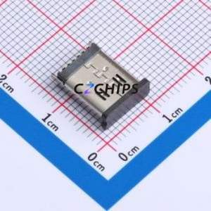 HX TYPE-C 6P LT 10.5 USB Connector SMD Connector ( Connector Type: Type-C )( Gender: Female )( Mounting Type: Vertical Mount ) - Product Image 1