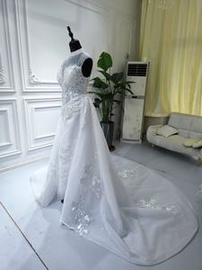 S0503n Nieuwe Elegante Cross Border Zeemeermin Stijl Mouwen Afneembaar <span class=keywords><strong>2</strong></span> Wear Bruid Of Prom Trouwjurk - Product Image 4