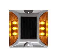 Ip68 sécurité routière réflecteurs en aluminium yeux de chat marqueur de chaussée étanche solaire Led oeil de chat goujons de route