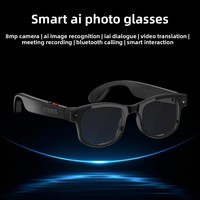 Lunettes Intelligentes IA avec Double Lentille Optique, Traduction en Temps Réel, Lecture Musicale, Appel Bluetooth, Caméra Wi-Fi Haute Résolution G2