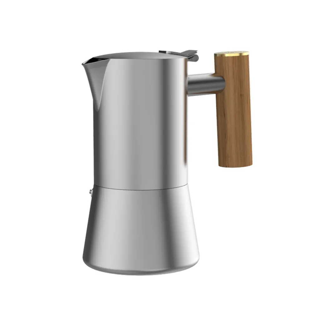 Cafetera expreso de acero inoxidable para el hogar, máquina de Café moka de alta calidad, personalizada, clásica, italiana