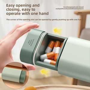 Organizzatore di medicina settimanale 7 giorni di viaggio in ABS materiale Push-Pull contenitore per pillole 3 scomparti per Tablet Dispenser portapillole - Product Image 3